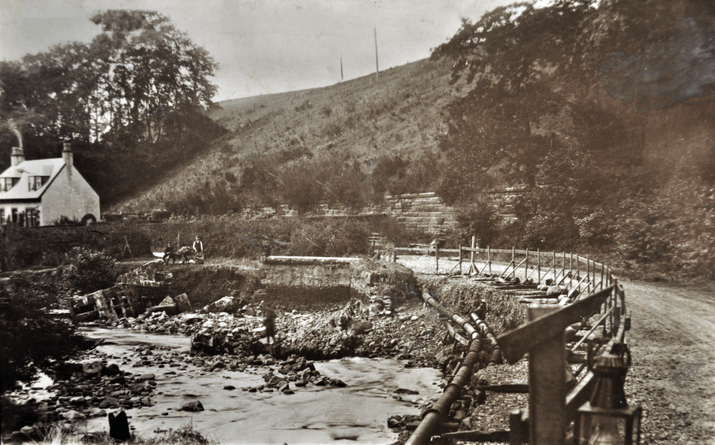 Damage by flood at Darvel Dam Aug 1920. Date currently unknown.