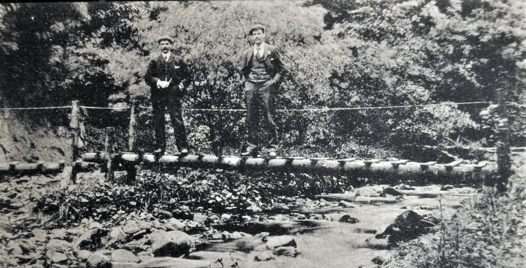 Footbridge over Changue Burn. Date unknown.