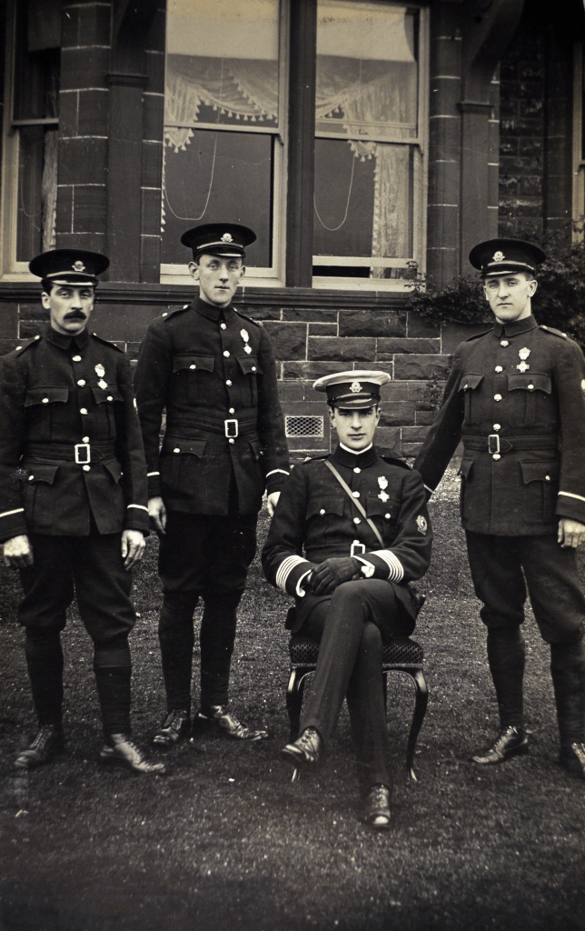 Four unidentified servicemen. Date unknown.