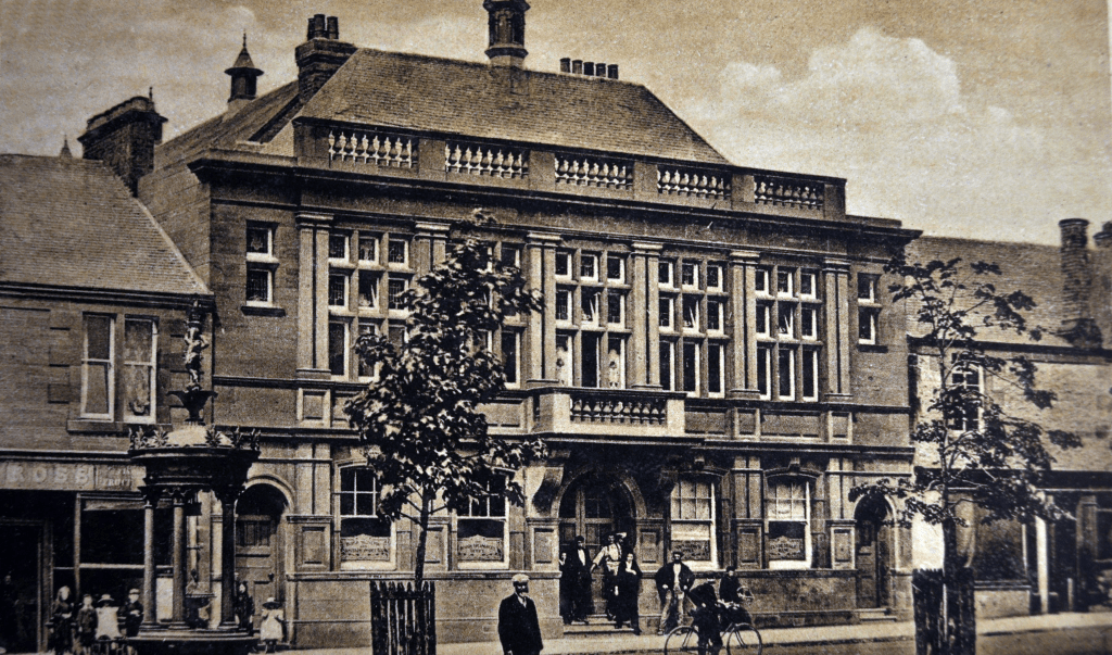 Town Hall. Date unknown. Whatever happened to the monument on the left?